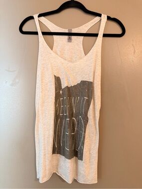 Next Level Apparel gray Racerback Tank Gray Graphic - Oregon Keeping It Weird